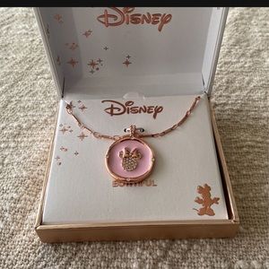 Disney rose gold necklace